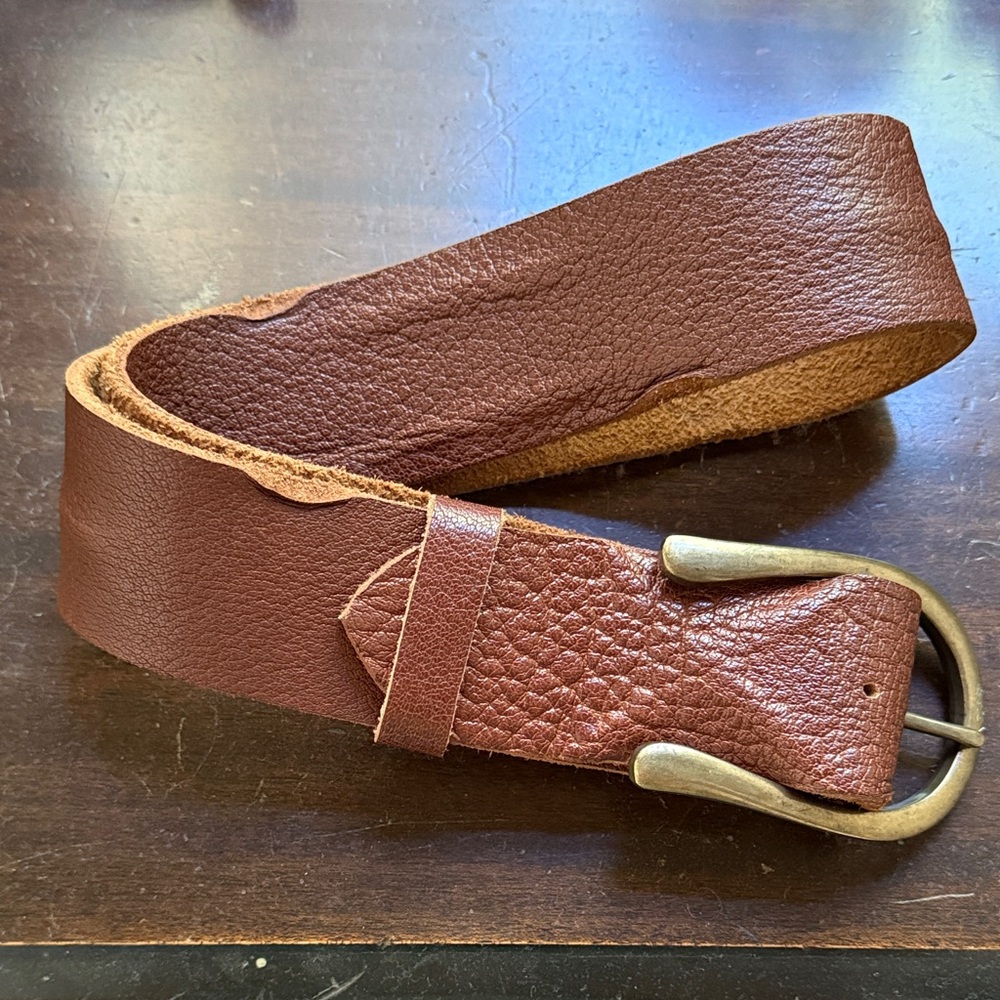 Free People brown leather Roseberry belt